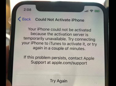 Lỗi kích hoạt được iPhone X
